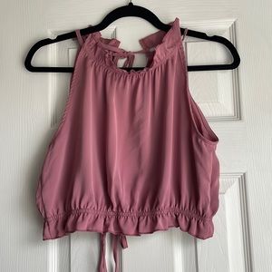 Shein open back crop